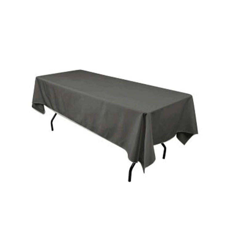 Charcoal Gray 60" Rectangular Tablecloth Polyester Rectangular Cloth Table Covers for All Events