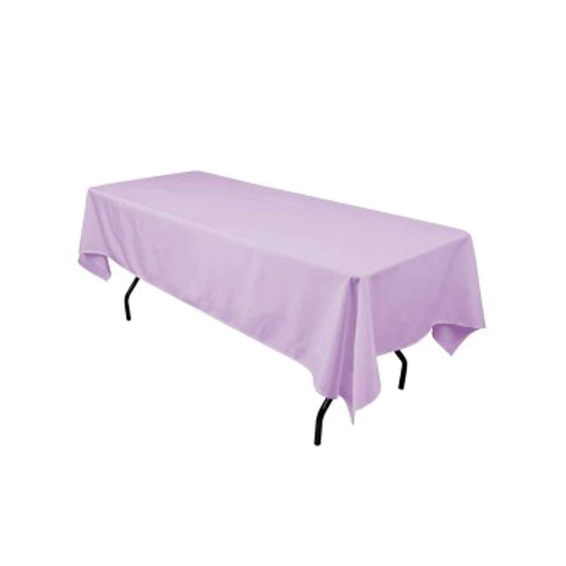 Lavender 60" Rectangular Tablecloth Polyester Rectangular Cloth Table Covers for All Events