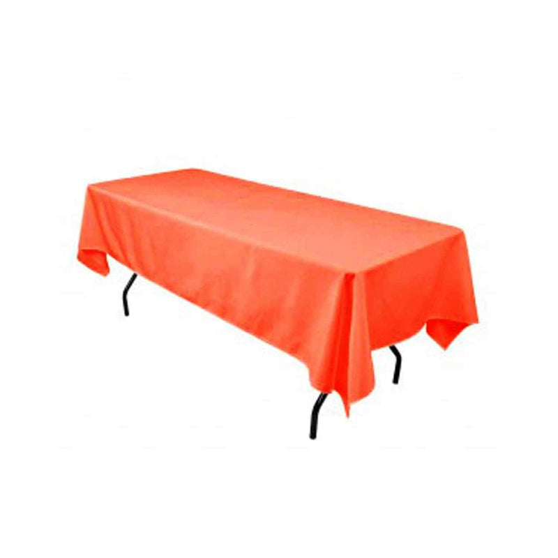 Orange 60" Rectangular Tablecloth Polyester Rectangular Cloth Table Covers for All Events