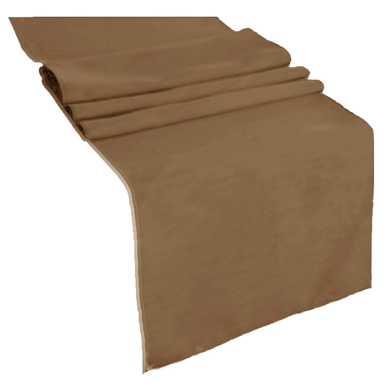 Table Runner ( Coffee ) Polyester 12x72 Inches Great Quality Tablecloth for all Occasions