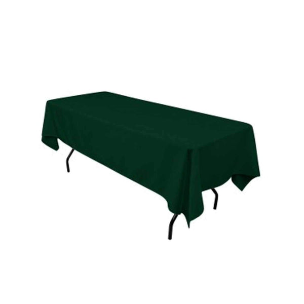 Hunter Green 60" Rectangular Tablecloth Polyester Rectangular Cloth Table Covers for All Events