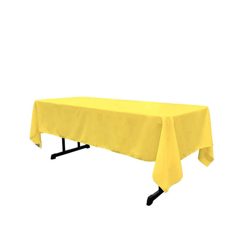 Light Yellow 60" Rectangular Tablecloth Polyester Rectangular Cloth Table Covers for All Events