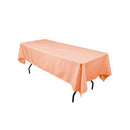 Peach 60" Rectangular Tablecloth Polyester Rectangular Cloth Table Covers for All Events