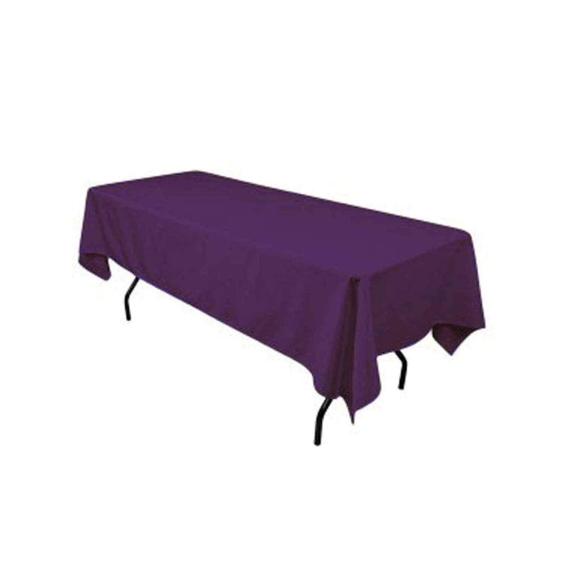 Plum 60"  Rectangular Tablecloth Polyester Rectangular Cloth Table Covers for All Events