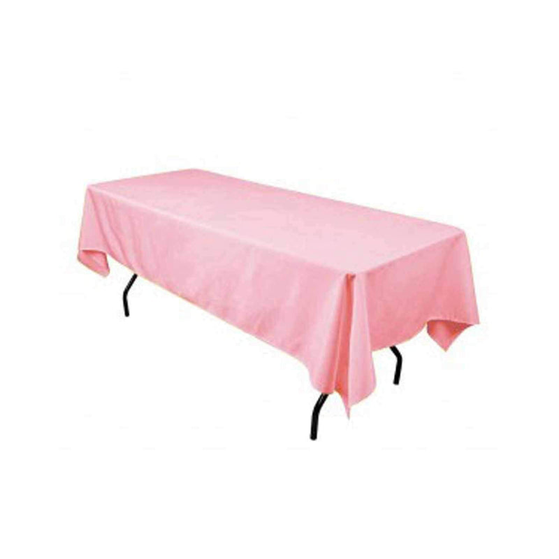 Pink 60"  Rectangular Tablecloth Polyester Rectangular Cloth Table Covers for All Events