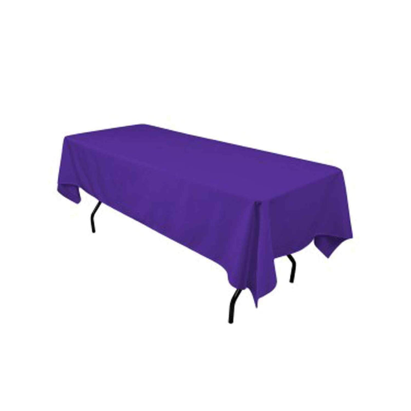 Purple 60" Rectangular Tablecloth Polyester Rectangular Cloth Table Covers for All Events