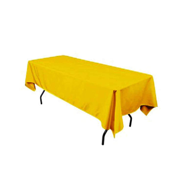 Yellow 60" Rectangular Tablecloth Polyester Rectangular Cloth Table Covers for All Events