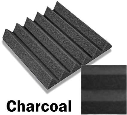 2" Wedge Style 4ft X 6ft Sheet Acoustic Charcoal Acoustic Studio Soundproofing Wedge Foam (24 Sqft)