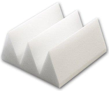 Acoustic 4ft X 6ft Sheet - White Wedge Style Soundproofing Foam (24 Sq. Ft. )