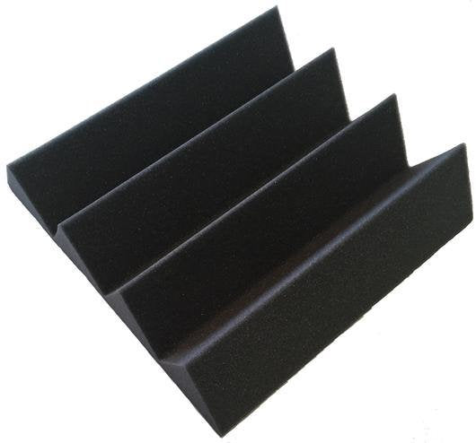 Acoustic 3"x12"x12" Charcoal Soundproofing Acoustic Studio Foam Wedge Style Panels (48 Pack)