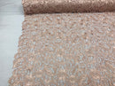 Guipure Lace Fabric Blush - Embroidered Floral Bridal Lace Guipure Wedding Dress By The Yard