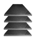 2.5" X 24" X 48" Acoustic Foam - Charcoal - Egg Crate Panel Studio Foam Wall Panel (4 Pack)