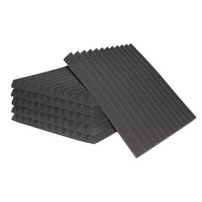 Acoustic 2"x 24"x 24" - Acoustic Charcoal Studio Soundproofing Wedge Style Foam (6 Pack)