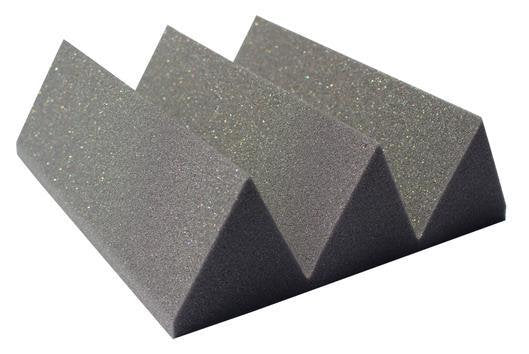 Acoustic 4" x 12" x 12" Charcoal Acoustic Studio Soundproofing Wedge Foam (48 Pack)