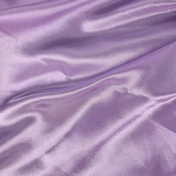 Stretch 60" Charmeuse Satin Fabric - LAVENDER - Super Soft Silky Satin Sold By The Yard