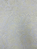 Guipure Lace Fabric - Ivory - Floral Bridal Lace Guipure By Yard