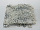 Floral Lace Fabric - Off-White - Flower Cluster Embroidery Design With Sequins on a Mesh