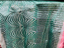 Mint Sequin Fabric By The Yard - Geometric Damask Designs Spandex