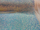 New Iridescent Clear Sequin Fabric Embroidery On Lt Nude Power Mesh 4Way Stretch Sequins By The Yard
