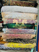 Iridescent Fabric - Mermaid Green - Wing Line Design 4 Way Stretch Mesh Lace Fabric By Yard