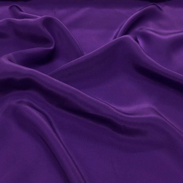 Stretch 60" Charmeuse Satin Fabric - PURPLE - Super Soft Silky Satin Sold By The Yard