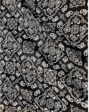 Silver/Black Bandana Print Fabrics - Lycra Spandex Fabric Sold By The Yard