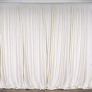 5 Feet x 10 Feet - Ivory - Polyester Poplin Backdrop Drape Curtains, Photography Event Decor 1 Pair