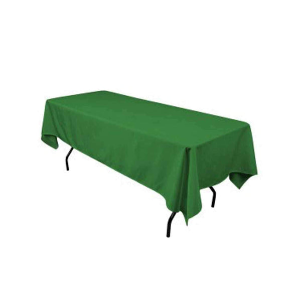 Kelly Green 60" Rectangular Tablecloth Polyester Rectangular Cloth Table Covers for All Events