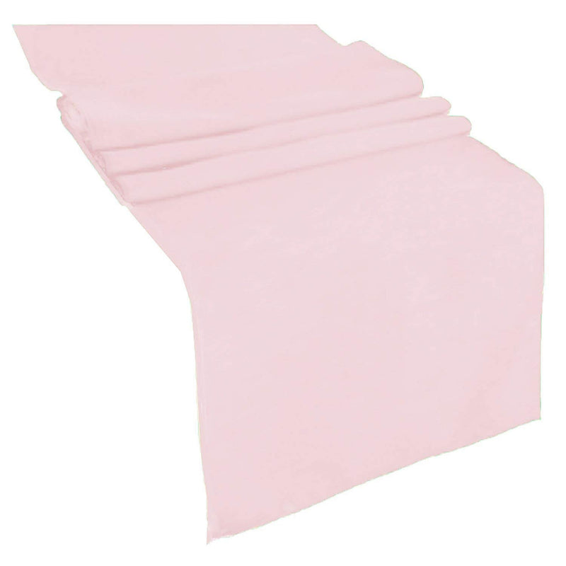 Table Runner ( Light Pink ) Polyester 12x72 Inches Great Quality Tablecloth for all Occasions