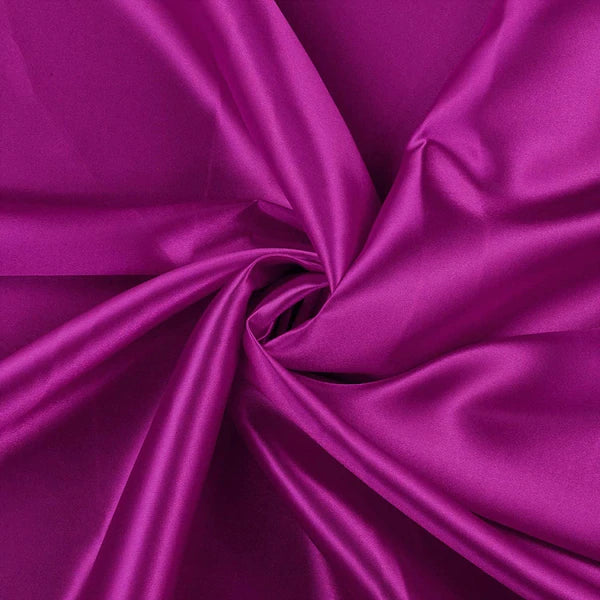 Stretch 60" Charmeuse Satin Fabric - MAGENTA - Super Soft Silky Satin Sold By The Yard