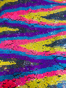 Zig Zag 4 Way Stretch - MultiColor