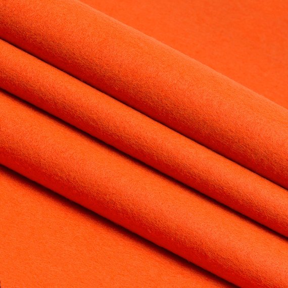 Flic Flac - 72" Wide Acrylic Felt Fabric - Orange -  Sheet For Projects Sold By The Yard