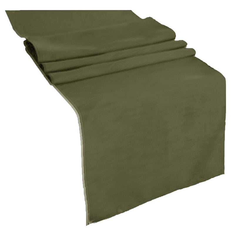 Table Runner ( Olive ) Polyester 12x72 Inches Great Quality Tablecloth for all Occasions