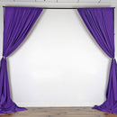 5 Feet x 10 Feet - Purple - Polyester Poplin Backdrop Drape Curtains, Photography Decor 1 Pair