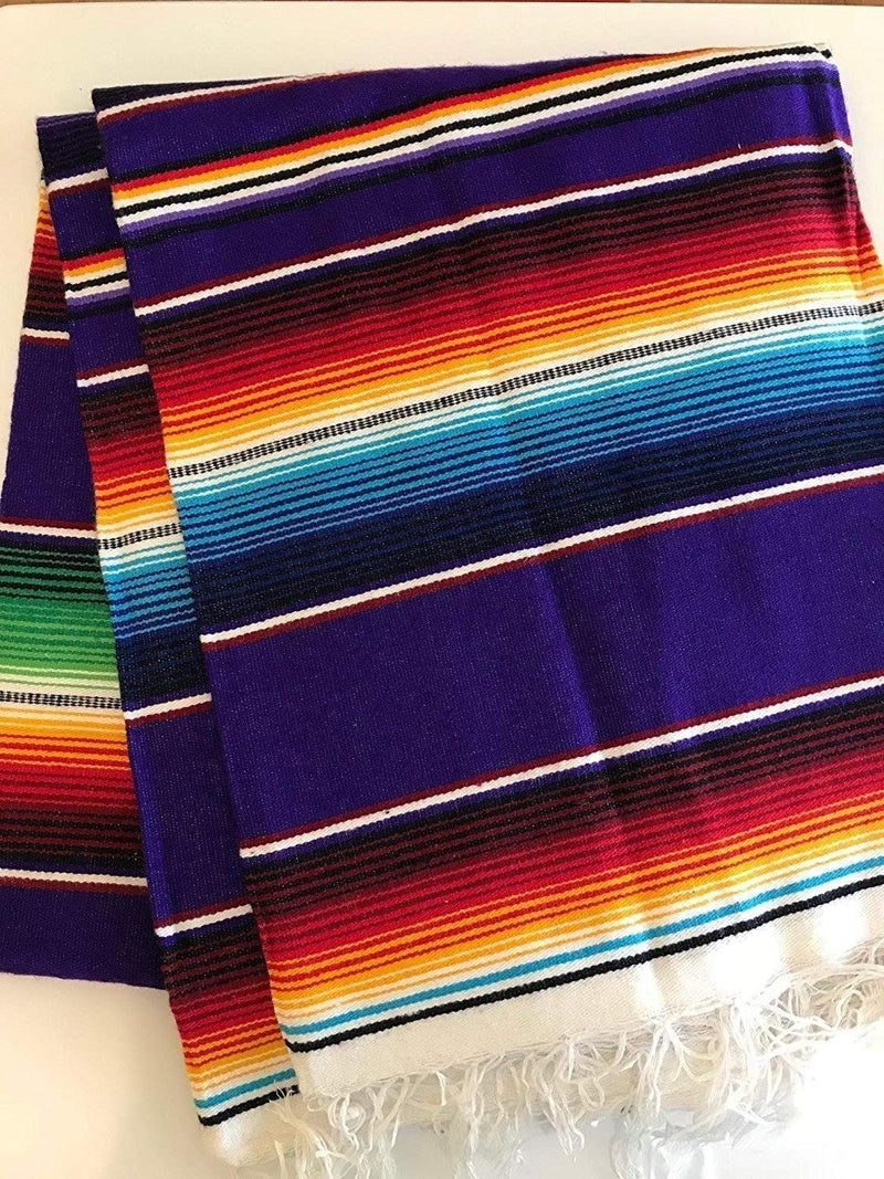 Mexican Sarape - Purple - Table Runner 14" Wide by 84" Long Table Runner/Fiesta Table Runner