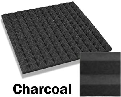 12 Pack of (12"X 12"X 1 Inch) Acoustical Pyramid Foam Panel Soundproofing Studio Home Theater