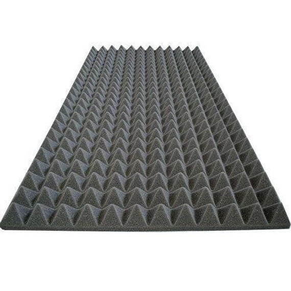 Soundproof Foam Acoustic Panel Absorption 1 Pack Pyramid 96"X 48"X 2" Studio Wall Sound Proofing