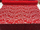 Guipure Lace Fabric - Red - Embroidered Floral Bridal Lace Guipure Wedding Dress By The Yard