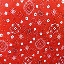 Poly Cotton Print Bandana 60 Inch Fabric  - Fabric Bandana Print By The Yard