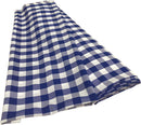 Checkered Poplin - Royal Blue - Polyester Poplin Flat Fold Solid Color 60" Fabric Bolt By Yard