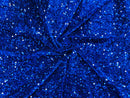 Velvet Stretch Sequins - 2 Way Stretch Sequins on Velvet Fabric 58/60” - Pick Color - 30 Yard Roll