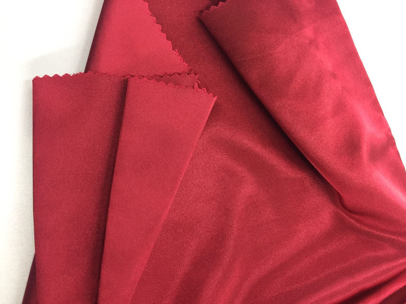 Stretch 60" Charmeuse Satin Fabric - BURGUNDY - Super Soft Silky Satin Sold By The Yard