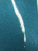 Vinyl Fabric - Turquoise Shiny Sparkle Glitter Leather PVC - Upholstery By The Yard
