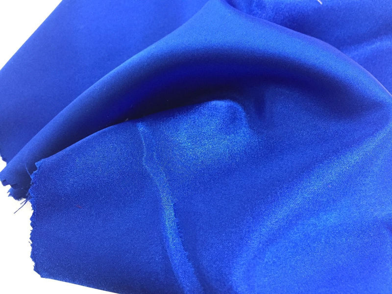 Stretch 60" Charmeuse Satin Fabric - ROYAL BLUE - Super Soft Silky Satin Sold By The Yard