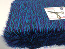 Faux Fur Fabric Two Tone Aqua Blue and Purple Spikes Decoration Soft 60" Wide By The Yard