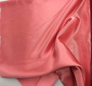 Stretch 60" Charmeuse Satin Fabric - CORAL - Super Soft Silky Satin Sold By The Yard