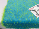 Faux Fur Fabric Two Tone Aqua and Lime Green Spikes Decoration Soft 60" Wide By The Yard