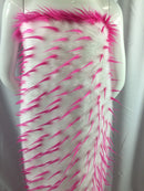 Faux Fur Fabric Two Tone Spikes Multi-Color Decoration Soft Furry Fabric -  60" Wide By The Yard