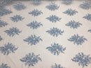 Wedding Bridal  Designs Mesh Lace Fabric Bridal Wedding Blue luxury.Sold ByThe Yard