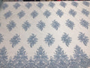 Wedding Bridal  Designs Mesh Lace Fabric Bridal Wedding Blue luxury.Sold ByThe Yard